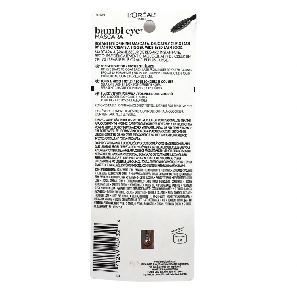 L’Oreal Paris Bambi Eye Volumizing Mascara 400 Blackest Black